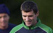 8 November 2001; Roy Keane during a Republic of Ireland Squad Training Session at John Hyland Park in Baldonnell, Dublin, ahead of the World Cup Play-off with Iran. Photo by Brendan Moran/Sportsfile
