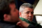 9 November 2001; Ireland coach Warren Gatland, right, pictured with team captain Anthony Foley during an Ireland rugby press conference at the Glenview Hotel in Wicklow. Photo by Matt Browne/Sportsfile