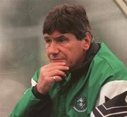 21 January 1996; Shamrock Rovers manager Ray Treacy during the Bord Gáis National League Premier Division match between Shamrock Rovers and Sligo Rovers at the RDS in Dublin. Photo by David Maher/Sportsfile