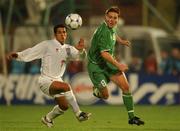 15 November 2001; Matt Holland of Republic of Ireland in action against Hamed Kavianpour of Iran during the 2002 FIFA World Cup Qualification Play-Off Final Second Leg match between Iran and the Republic of Ireland at Azadi Stadium in Tehran, Iran. Photo by David Maher/Sportsfile