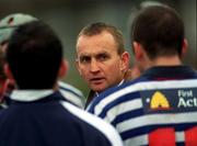 10 November 2001; Blackrock College Coach Kevin West during the AIB League match between Blackrock College and Young Munster at Stradbrook Road in Dublin. Photo by Brian Lawless/Sportsfile
