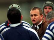 10 November 2001; Blackrock College Coach Kevin West during the AIB League match between Blackrock College and Young Munster at Stradbrook Road in Dublin. Photo by Brian Lawless/Sportsfile