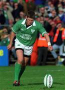 11 November 2001; Ronan O'Gara of Ireland during the International Rugby match between Ireland and Samoa at Lansdowne Road in Dublin. Photo by Brian Lawless/Sportsfile