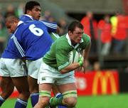 11 November 2001; Eric Miller of Ireland during the International Rugby match between Ireland and Samoa at Lansdowne Road in Dublin. Photo by Brian Lawless/Sportsfile