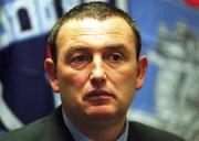 6 November 2001; Dublin selector Paddy Canning pictured during a Dublin football press conference at Parnell Park in Dublin. Photo by Aofie Rice/Sportsfile