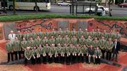 17 October 2001; The Irish team pose for the official team picture outside the Hyatt Regency Hotel in Adelaide. Ireland play Australia, on Friday, in the Foster's International Rules Series, second test, at Football Park in Adelaide, Australia. Photo by Ray McManus/Sportsfile