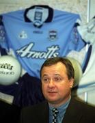 6 November 2001; New Dublin manager Tommy Lyons pictured during a Dublin football press conference at Parnell Park in Dublin. Photo by Aofie Rice/Sportsfile