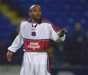 13 November 2001; Curtis Fleming of Carlisle United during the soccer friendly match between Shelbourne and Carlisle United at Tolka Park in Dublin. Photo by Aofie Rice/Sportsfile