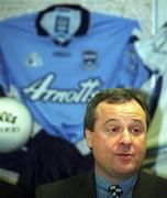 6 November 2001; New Dublin manager Tommy Lyons pictured during a Dublin football press conference at Parnell Park in Dublin. Photo by Aofie Rice/Sportsfile