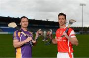 24 October 2016; Ryan O'Dwyer of Kilmacud Crokes, left, and Mark Schutte of Cuala in attendance at the Dublin Senior Hurling Championship Final Preview ahead of the final which takes place on Saturday 29th October at 3.00pm at Parnell Park in Dublin. Photo by Piaras Ó Mídheach/Sportsfile