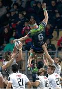 23 October 2016; Sean O'Brien of Connacht competes with Joshua Furno of Zebre Rugby in a line out during the European Rugby Champions Cup Pool 2 Round 2 match between Zebre Rugby and Connacht Rugby at Stadio Lanfranchi in Parma. Photo by Roberto Bregani/Sportsfile