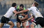 23 October 2016; JP Cooney of Connacht in action against Guglielmo Palazzani and Federico Ruzza of Zebre Rugby during the European Rugby Champions Cup Pool 2 Round 2 match between Zebre Rugby and Connacht Rugby at Stadio Lanfranchi in Parma. Photo by Roberto Bregani/Sportsfile