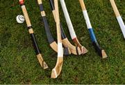 22 October 2016; A general view of shinty sticks at the 2016 Senior Hurling/Shinty International Series match between Ireland and Scotland at Bught Park in Inverness, Scotland. Photo by Piaras Ó Mídheach/Sportsfile