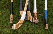 22 October 2016; A general view of shinty sticks at the 2016 Senior Hurling/Shinty International Series match between Ireland and Scotland at Bught Park in Inverness, Scotland. Photo by Piaras Ó Mídheach/Sportsfile