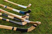 22 October 2016; A general view of shinty sticks at the 2016 Senior Hurling/Shinty International Series match between Ireland and Scotland at Bught Park in Inverness, Scotland. Photo by Piaras Ó Mídheach/Sportsfile