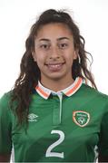 24 October 2016; Lucia Lobato of Republic of Ireland during an Under 17 squad portrait session at Fota Island, Cork. Photo by David Maher/Sportsfile