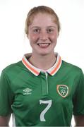 24 October 2016; Orla Casey of Republic of Ireland during an Under 17 squad portrait session at Fota Island, Cork. Photo by David Maher/Sportsfile