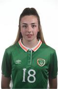24 October 2016; Chloe Singleton of Republic of Ireland during an Under 17 squad portrait session at Fota Island, Cork. Photo by David Maher/Sportsfile