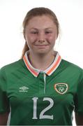 24 October 2016; Doireann Fahey of Republic of Ireland during an Under 17 squad portrait session at Fota Island, Cork. Photo by David Maher/Sportsfile