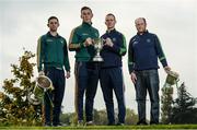 25 October 2016; In attendance during the AIB Leinster Club Championships 2016 Launch are from left, Barry O'Brien, Conor Crawley, both of Sean O'Mahonys, Co. Louth, Jason kennedy of Baltinglass, Co. Wicklow, and Baltinglass manager Paul Garrigan at GAA’s National Games Development Centre in Abbotstown, Co. Dublin Photo by Sam Barnes/Sportsfile