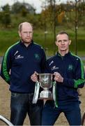 25 October 2016; Baltinglass manager Paul Garrigan and Jason Kennedy of Baltinghlass, Co. Wicklow, in attendance during the AIB Leinster Club Championships 2016 Launch at GAA’s National Games Development Centre in Abbotstown, Co. Dublin Photo by Sam Barnes/Sportsfile