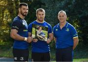 25 October 2016; Stuart Lancaster, Sean O’Brien and Mick Kearney were at Leinster Rugby Head Office today with a picture of Liam Hagan, a lifelong Leinster fan, who was born with EB (epidermolysis bullosa). Leinster Rugby charity partners DEBRA Ireland and had nominated eight year old Liam Hagan from Monaghan to be a Leinster mascot at the Connacht Rugby game this Saturday evening. Tragically Liam, passed away suddenly only two weeks ago. Liam’s place will now be taken by his best friend and cousin, Adam McCormick, also from Threemilehouse in Monaghan who will walk out at the RDS in Liam’s honour. DEBRA Ireland was established in 1988 to provide patient support services and drive research into treatments and cures for those living with the genetic skin condition EB (epidermolysis bullosa). This week is EB Awareness Week and DEBRA Ireland are asking Leinster supporters pick up a DEBRA Butterfly temporary tattoo at the Connacht match and to text BUTTERFLY to 50300 to make a €4 donation,  at UCD in Belfield, Dublin. Photo by Matt Browne/Sportsfile