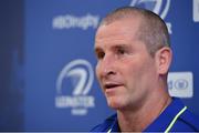 25 October 2016; Leinster senior coach Stuart Lancaster   during Leinster Rugby Squad Press Conference at UCD in Belfield, Dublin. Photo by Matt Browne/Sportsfile