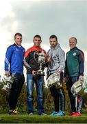 25 October 2016; In attendance during the AIB Leinster Club Championships 2016 Launch are from left, Paul Greville of Raharney, Co. Westmeath, Keith Rossiter of Oulart the Ballagh, Co. Wexford, Martin Kavannagh of St Mullins, Co. Carlow, and Brian Stapleton of Borris-Kilcotton, Co. Laois, at GAA’s National Games Development Centre in Abbotstown, Co. Dublin Photo by Sam Barnes/Sportsfile