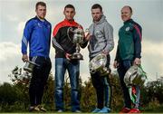 25 October 2016; In attendance during the AIB Leinster Club Championships 2016 Launch are from left, Paul Greville of Raharney, Co. Westmeath, Keith Rossiter of Oulart the Ballagh, Co. Wexford, Martin Kavannagh of St Mullins, Co. Carlow, and Brian Stapleton of Borris-Kilcotton, Co. Laois, at GAA’s National Games Development Centre in Abbotstown, Co. Dublin Photo by Sam Barnes/Sportsfile