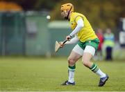 22 October 2016; Enda Rowland of Ireland during the 2016 U21 Hurling/Shinty International Series match between Ireland and Scotland at Bught Park in Inverness, Scotland. Photo by Piaras Ó Mídheach/Sportsfile