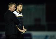 25 October 2016; Dundalk manager Stephen Kenny, left, and Brian Gartland ahead of the SSE Airtricity League Premier Division match between St Patrick's Athletic and Dundalk at Richmond Park in Dublin. Photo by Seb Daly/Sportsfile