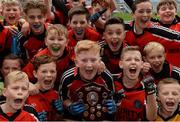 26 October 2016; Holy Trinity SNS, Donaghmede, captain Eóin Kiernan and his team-mates celebrate after beating Our Lady of Good Counsel BNS, Johnstown in the Sciath Corn Chumann na nGael final during the Allianz Cumann na mBunscol Finals at Croke Park in Dublin. Photo by Piaras Ó Mídheach/Sportsfile