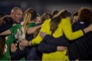 26 October 2016; Republic of Ireland manager Dave Bell speaking to players after the UEFA European Women's U17 Championship Qualifier match between Republic of Ireland and Faroe Islands at Turners Cross in Cork. Photo by Eóin Noonan/Sportsfile