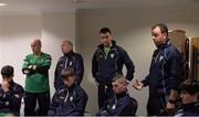 22 October 2016; Joint-manager Conor Phelan in a pre-match meeting at the Palace Hotel prior to the 2016 U21 Hurling/Shinty International Series match between Ireland and Scotland at Bught Park in Inverness, Scotland. Photo by Piaras Ó Mídheach/Sportsfile