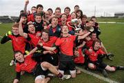 12 March 2011; The Dundalk Colleges' players celebrate with the cup. Leinster Colleges Senior Football 'A' Championship Final, St Pat's Navan v Dundalk Colleges, Paric Tailteann, Navan, Co. Meath. Picture credit: Ray McManus / SPORTSFILE