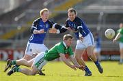 13 March 2011; Johnny McCarthy, Limerick, in action against Cian Mackey, left, and Gareth Smith, Cavan. Allianz Football League, Division 3, Round 4, Limerick v Cavan, Gaelic Grounds, Limerick. Picture credit: Diarmuid Greene / SPORTSFILE