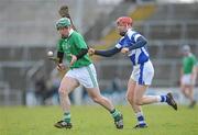 13 March 2011; Andrew O'Shaughnessy, Limerick, in action against Joe Fitzpatrick, Laois. Allianz Hurling League, Division 2, Round 4, Limerick v Laois, Gaelic Grounds, Limerick. Picture credit: Diarmuid Greene / SPORTSFILE