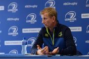 28 October 2016; Leinster head coach Leo Cullen during a press conference at the RDS Arena in Ballsbridge, Dublin. Photo by Piaras Ó Mídheach/Sportsfile