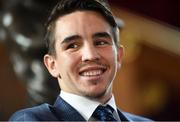 28 October 2016; Boxer Michael Conlan during a press conference at Titanic Belfast in Belfast. Photo by Ramsey Cardy/Sportsfile
