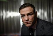 28 October 2016; Manager Matthew Macklin poses for a portrait following a press conference at Titanic Belfast in Belfast. Photo by Ramsey Cardy/Sportsfile