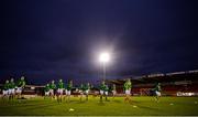 28 October 2016; The Republic of Ireland team warm up before the UEFA European Women's U17 Championship Qualifier match between Republic of Ireland and Belarus at Turner's Cross in Cork. Photo by Eóin Noonan/Sportsfile