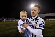 28 October 2016; Daryl Horgan of Dundalk with his son Jack, age 15 months, ahead of the SSE Airtricity League Premier Division match between Dundalk and Galway United at Oriel Park in Dundalk Co Louth. Photo by David Maher/Sportsfile