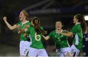 28 October 2016; Orla Casey, left, of the Republic of Ireland celebrates after scoring her side's second goal during the UEFA European Women's U17 Championship Qualifier match between Republic of Ireland and Belarus at Turner's Cross in Cork. Photo by Eóin Noonan/Sportsfile