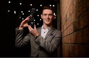 28 October 2016; Dublin footballer Brian Fenton with his Football Personality Award at the Gaelic Writers Awards at the Jackson Court Hotel in Harcourt Street, Dublin. Photo by Piaras Ó Mídheach/Sportsfile