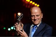 28 October 2016; Former Clare manager Ger Loughnane with his Hurling Hall of Fame Award at the Gaelic Writers Awards at the Jackson Court Hotel in Harcourt Street, Dublin. Photo by Piaras Ó Mídheach/Sportsfile