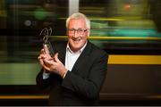28 October 2016; Former Kerry footballer Pat Spillane  with his Football Hall of Fame Award at the Gaelic Writers Awards at the Jackson Court Hotel in Harcourt Street, Dublin. Photo by Piaras Ó Mídheach/Sportsfile