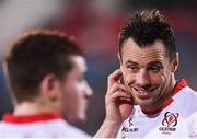 28 October 2016; Tommy Bowe, right, and Paddy Jackson of Ulster following their side's defeat during the Guinness PRO12 Round 7 match between Ulster and Munster at Kingspan Stadium, Ravenhill Park in Belfast. Photo by Stephen McCarthy/Sportsfile