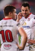 28 October 2016; Tommy Bowe, right, and Paddy Jackson of Ulster following their side's defeat during the Guinness PRO12 Round 7 match between Ulster and Munster at Kingspan Stadium, Ravenhill Park in Belfast. Photo by Stephen McCarthy/Sportsfile
