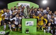 28 October 2016; Dundalk players celebrate with the SSE Airtricity League Premier Division trophy after the SSE Airtricity League Premier Division match between Dundalk and Galway United at Oriel Park in Dundalk Co Louth. Photo by David Maher/Sportsfile