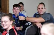 29 October 2016; James Smith, from Co Cavan, is interviewed by Rory O'Connor, from Rory's Stories, during a forum entitled &quot; Getting the Right Balance&quot; during the GAA Youth Forum 2016 at Croke Park in Dublin. Photo by Cody Glenn/Sportsfile